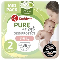 Kruidvat Pure&Soft Maat 2 38 luiers Kruidvat Pure&Soft Maat 2 38 luiers