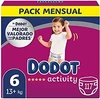Dodot Activity luiers, duurzaam, 13 kg+, maat 6, 117 stuks