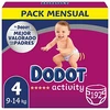 DODOT Baby Activity luiers maat 4 (9-14 kg), 192 luiers met vaste pasvorm