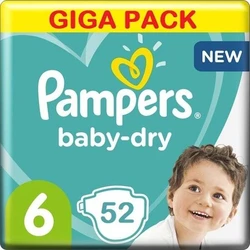 Pampers Baby Dry Maat 6 - 52 Luiers Voordeelverpakking Pampers Baby Dry Maat 6 - 52 Luiers Voordeelverpakking