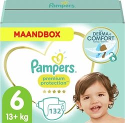 Pampers Premium Protection Maat 6 (13+ KG) - 132 luiers Maandbox