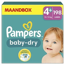 Pampers Baby-Dry maat 4+ maandbox 198 luier