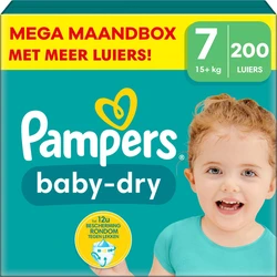 Pampers - Baby Dry - Maat 7 - Mega Maandbox - 200 stuks - 15+ KG