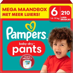 Pampers - Baby Dry Pants - Maat 6 - Mega Maandbox - 210 stuks - 15+ KG Pampers - Baby Dry Pants - Maat 6 - Mega Maandbox - 210 stuks - 15+ KG