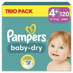 Pampers Baby-Dry Luiers Maxi Geant Maat 4+ 10-15 KG 120 Stuks