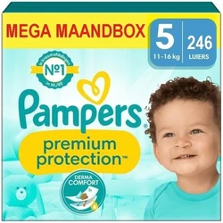 Pampers - Premium Protection - Maat 5 - Mega Maandbox - 246 luiers - 11/16 KG Pampers - Premium Protection - Maat 5 - Mega Maandbox - 246 luiers - 11/16 KG