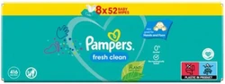 Pampers Wet Wipes Fresh Clean Value Pack 8 x 52 stuks. 416 stuks babydoekjes Pampers Wet Wipes Fresh Clean Value Pack 8 x 52 stuks. 416 stuks babydoekjes