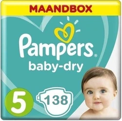 Pampers Baby Dry Maat 5 - 138 Luiers Maandbox