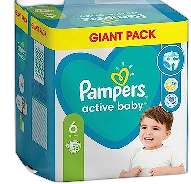 Pampers Active Baby-Dry maat 6 56 stuks Pampers Active Baby-Dry maat 6 56 stuks