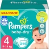 Pampers - Baby Dry - Maat 4 - Maandbox - 216 luiers - 9/14 KG