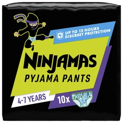 Pampers Ninjamas Pyama Pants Jongen maat 7 (4 tot 7 jaar) 10 Luierbroekjes