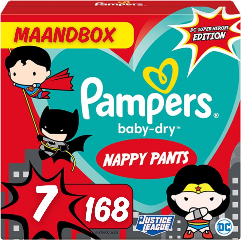 Pampers Baby Dry Nappy Pants Maat 7 - 168 Luierbroekjes Maandbox Pampers Baby Dry Nappy Pants Maat 7 - 168 Luierbroekjes Maandbox