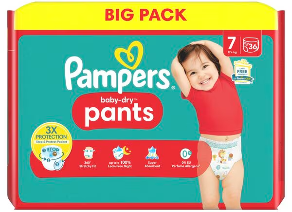 Pampers Baby-Dry Pants Maat 7 Luierbroekjes Pampers Baby-Dry Pants Maat 7 Luierbroekjes