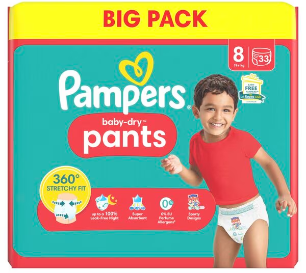 Pampers Baby-Dry Pants Maat 8 Luierbroekjes Pampers Baby-Dry Pants Maat 8 Luierbroekjes