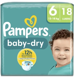 Pampers Baby-Dry Luiers Maat 6 13-18 KG 18 Stuks