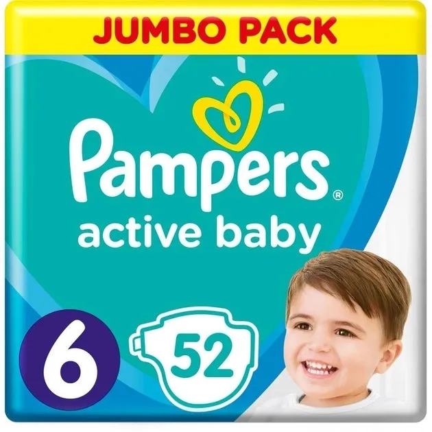Pampers Active Baby-Dry maat 6 - 52 luiers Pampers Active Baby-Dry maat 6 - 52 luiers