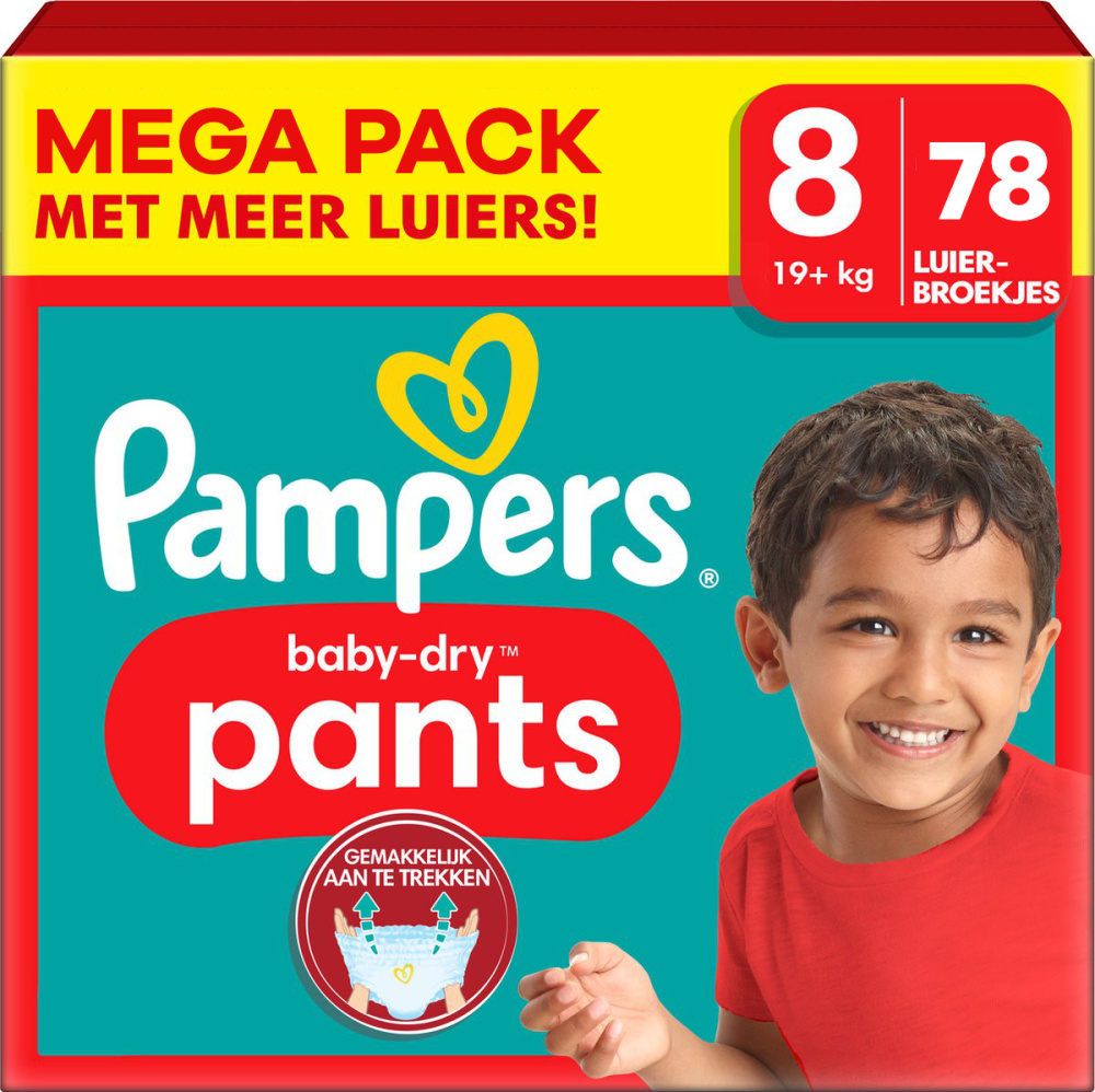 Pampers - Baby Dry Pants - Maat 8 - Mega Pack - 78 luierbroekjes Pampers - Baby Dry Pants - Maat 8 - Mega Pack - 78 luierbroekjes