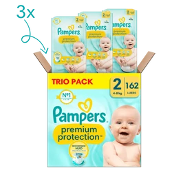 Pampers Premium Protection Trio Pack Luiers maat 2 Pampers Premium Protection Trio Pack Luiers maat 2