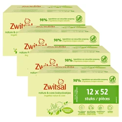 Zwitsal - Billendoekjes- Nature & Care Plasticvrij - 2496 babydoekjes - 48 x 52 stuks Zwitsal - Billendoekjes- Nature & Care Plasticvrij - 2496 babydoekjes - 48 x 52 stuks