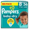 Pampers Baby-Dry luiers Maat 8 - 36 luiers