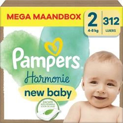 Pampers - Harmonie - Maat 2 - Mega Maandbox - 312 stuks