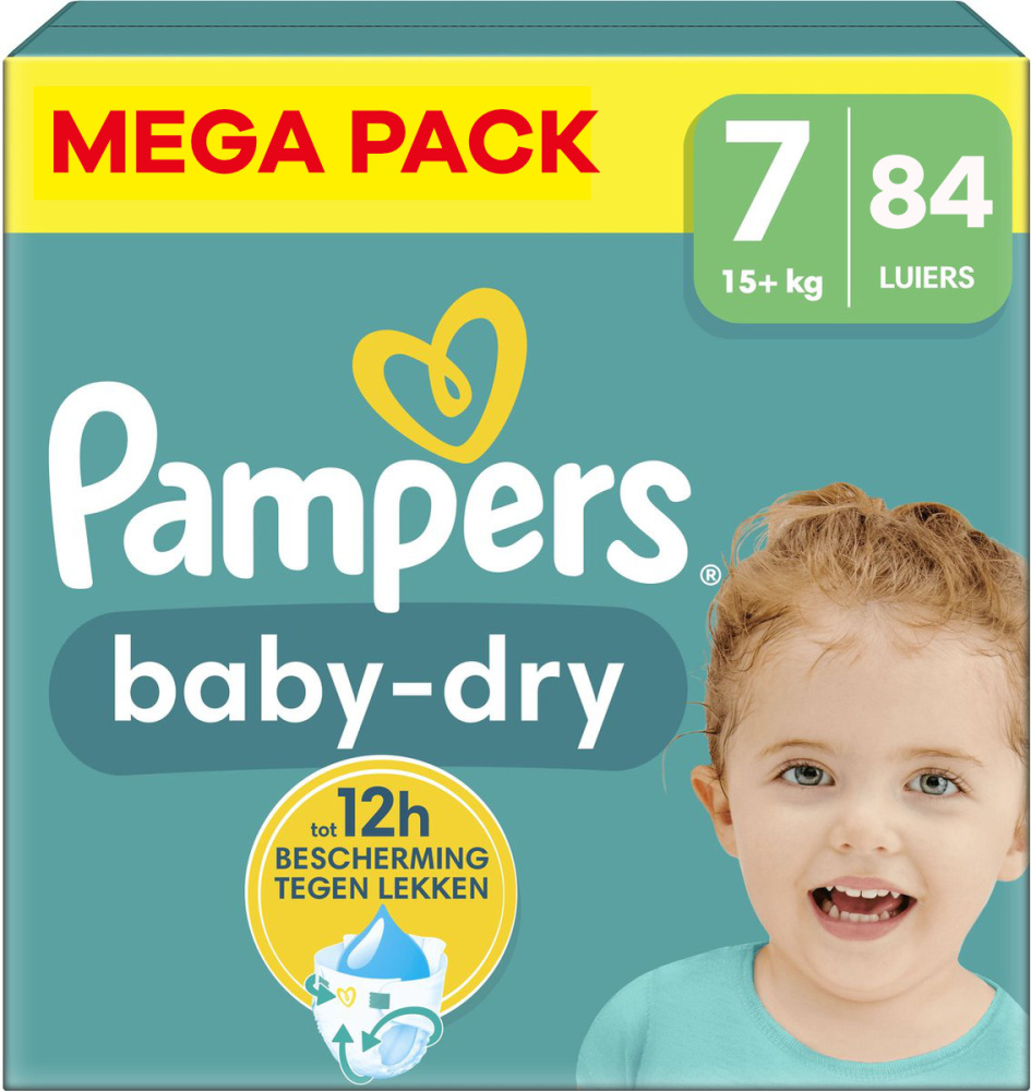 Pampers - Baby Dry - Maat 7 - Mega Pack - 84 stuks