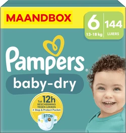 Pampers - Baby Dry - Maat 6 - Maandbox- 144 luiers