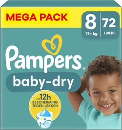 Pampers - Baby Dry - Maat 8 - Mega Pack - 72 luiers