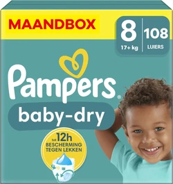 Pampers - Baby Dry - Maat 8 - Maandbox - 108 luiers