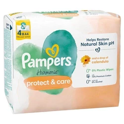 Pampers Harmonie Protect & Care vochtige doekjes 4 x 44 doekjes = 176 babydoekjes Pampers Harmonie Protect & Care vochtige doekjes 4 x 44 doekjes = 176 babydoekjes