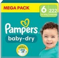 Pampers Baby Dry maat 6 (13-18KG) - 222 luiers