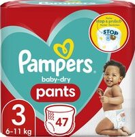 Pampers Baby Dry Pants - Maat 3 - 47 Luiers Pampers Baby Dry Pants - Maat 3 - 47 Luiers