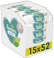 Pampers Sensitive Billendoekjes - 15 x52 - 780 doekjes Pampers Sensitive Billendoekjes - 15 x52 - 780 doekjes