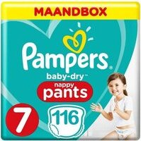 Pampers Baby Dry Nappy Pants Maat 7 - 116 Luierbroekjes Maandbox XL Pampers Baby Dry Nappy Pants Maat 7 - 116 Luierbroekjes Maandbox XL