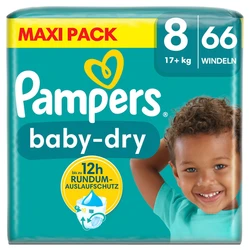 Pampers Baby-Dry maat 8 - 66 luiers