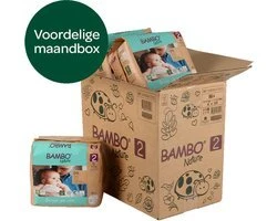 BAMBO Nature luiers - Maat 2 (3-6 kg) - 180 stuks Maandbox BAMBO Nature luiers - Maat 2 (3-6 kg) - 180 stuks Maandbox