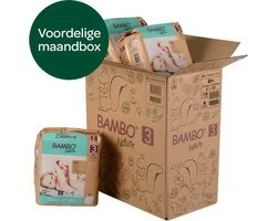 BAMBO Nature Luiers - Maat 3 (4-8 kg) - 168 stuks Maandbox BAMBO Nature Luiers - Maat 3 (4-8 kg) - 168 stuks Maandbox