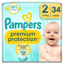 Pampers Premium Protection Maat 2 - 34 Luiers Pampers Premium Protection Maat 2 - 34 Luiers
