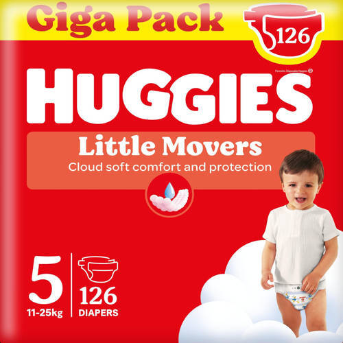 Huggies Little Movers Maat 5 - 126 luiers Huggies Little Movers Maat 5 - 126 luiers