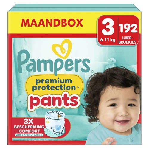 Pampers Premium Protection Pants maat 3 - 192 luiers Pampers Premium Protection Pants maat 3 - 192 luiers