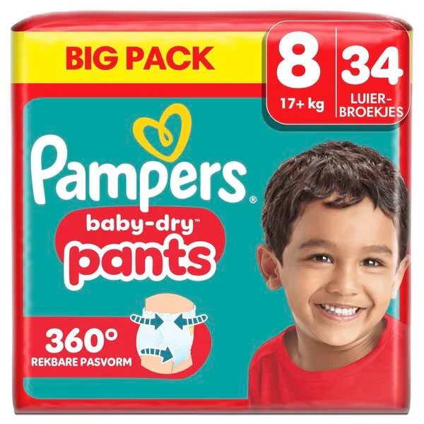 Pampers Baby-Dry Pants Maat 8 - 34 Luierbroekjes Pampers Baby-Dry Pants Maat 8 - 34 Luierbroekjes