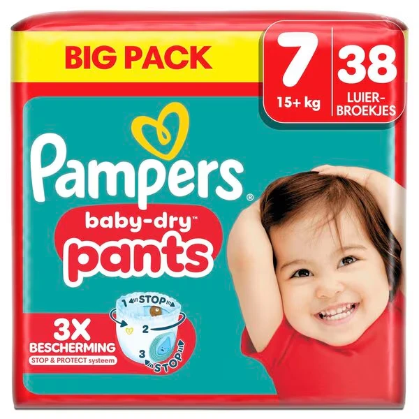 Pampers Baby-Dry Pants Maat 7 - 38 Luierbroekjes Pampers Baby-Dry Pants Maat 7 - 38 Luierbroekjes