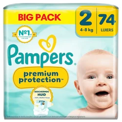Pampers Premium Protection Maat 2 - 74 luiers Pampers Premium Protection Maat 2 - 74 luiers