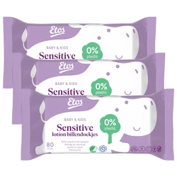 Etos Lotion Billendoekjes Sensitive 3-pak (3x80)