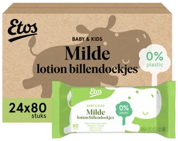 Etos Baby Lotion Mild Billendoekjes - 1920 stuks (24x 80 )