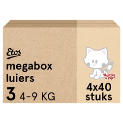 Etos Luiers Puur & Zacht Maat 3 - 160 luiers Etos Luiers Puur & Zacht Maat 3 - 160 luiers