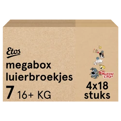 Etos Woezel & Pip Luierbroekjes XXL Maat 7 - 72 luiers Etos Woezel & Pip Luierbroekjes XXL Maat 7 - 72 luiers