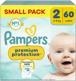 Pampers - Premium Protection - Maat 2 - Small Pack - 60 Stuks Pampers - Premium Protection - Maat 2 - Small Pack - 60 Stuks