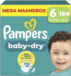 Pampers - Baby Dry - Maat 6 - Mega Maandbox - 184 Stuks