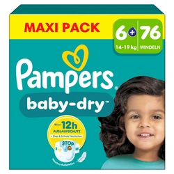 Pampers Baby-Dry maat 6+ - 76 luiers